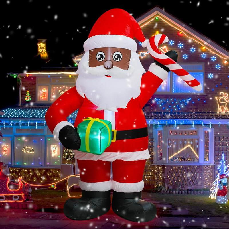 Christmas Inflatables Lighted Santa outlet Claus with a Gift Bag